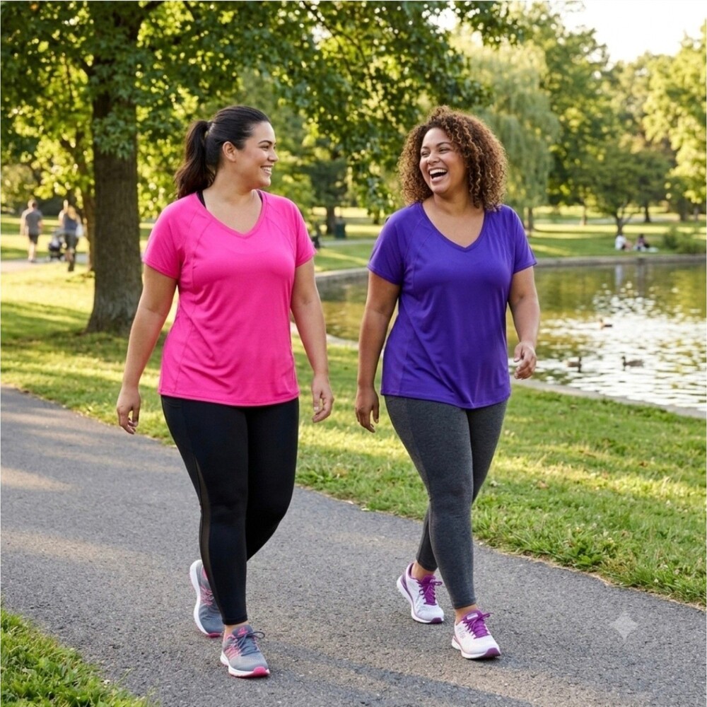 LIVI Active V Neck Athletic Short Sleeve Tops in Pink & Purple Size 14/16